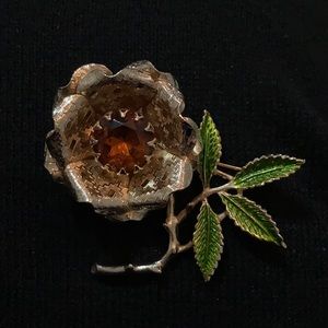 Vintage Sarah Coventry “Ember Flower” Brooch.